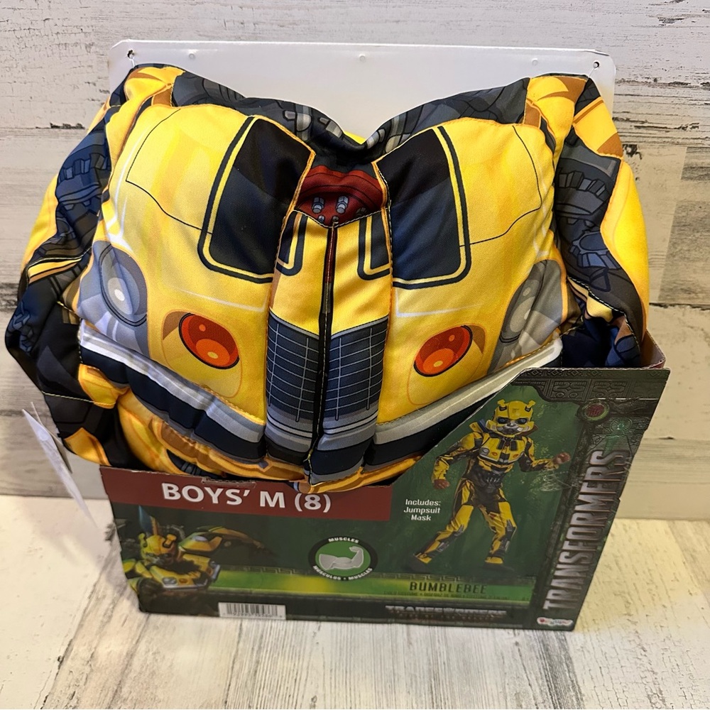 Transformers Bumblebee Boys Halloween Costume Size M (8) NEW